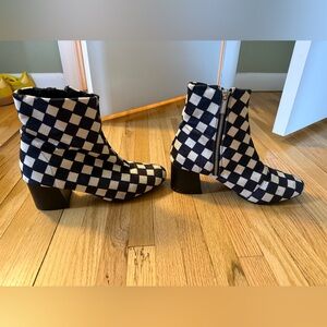 Urban Outfitters Checkered Ankle Boots